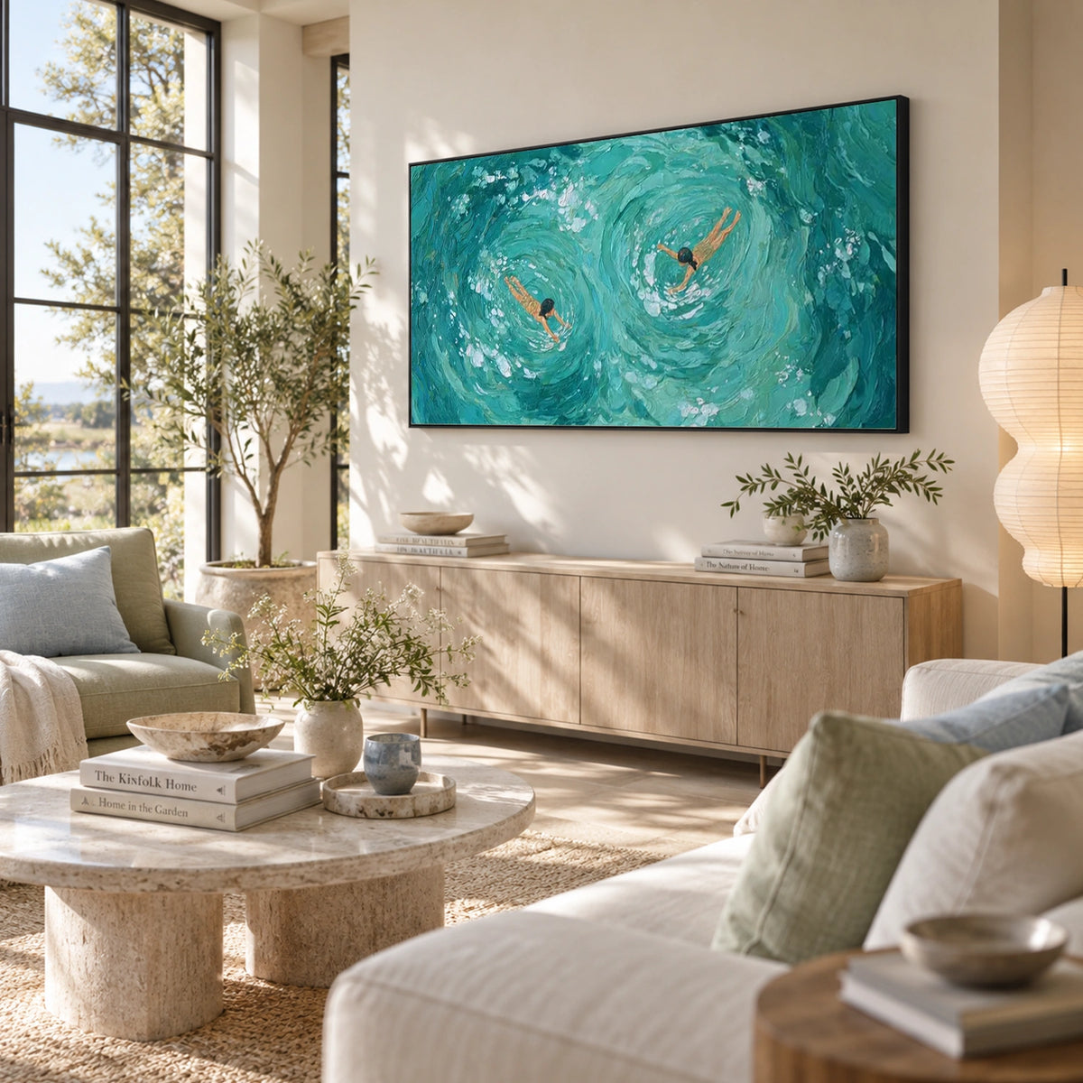 Swimming Sports Textured Wall Art #MS136