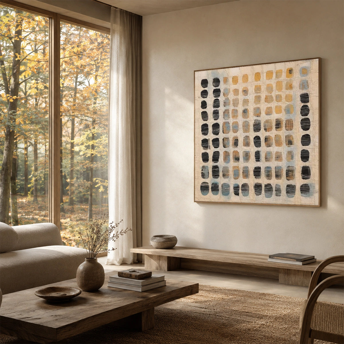 Wabi Sabi Textured Canvas Art #WS153