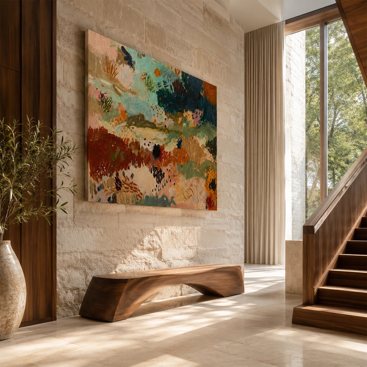 Colorful Abstract Canvas Wall Art #AP391