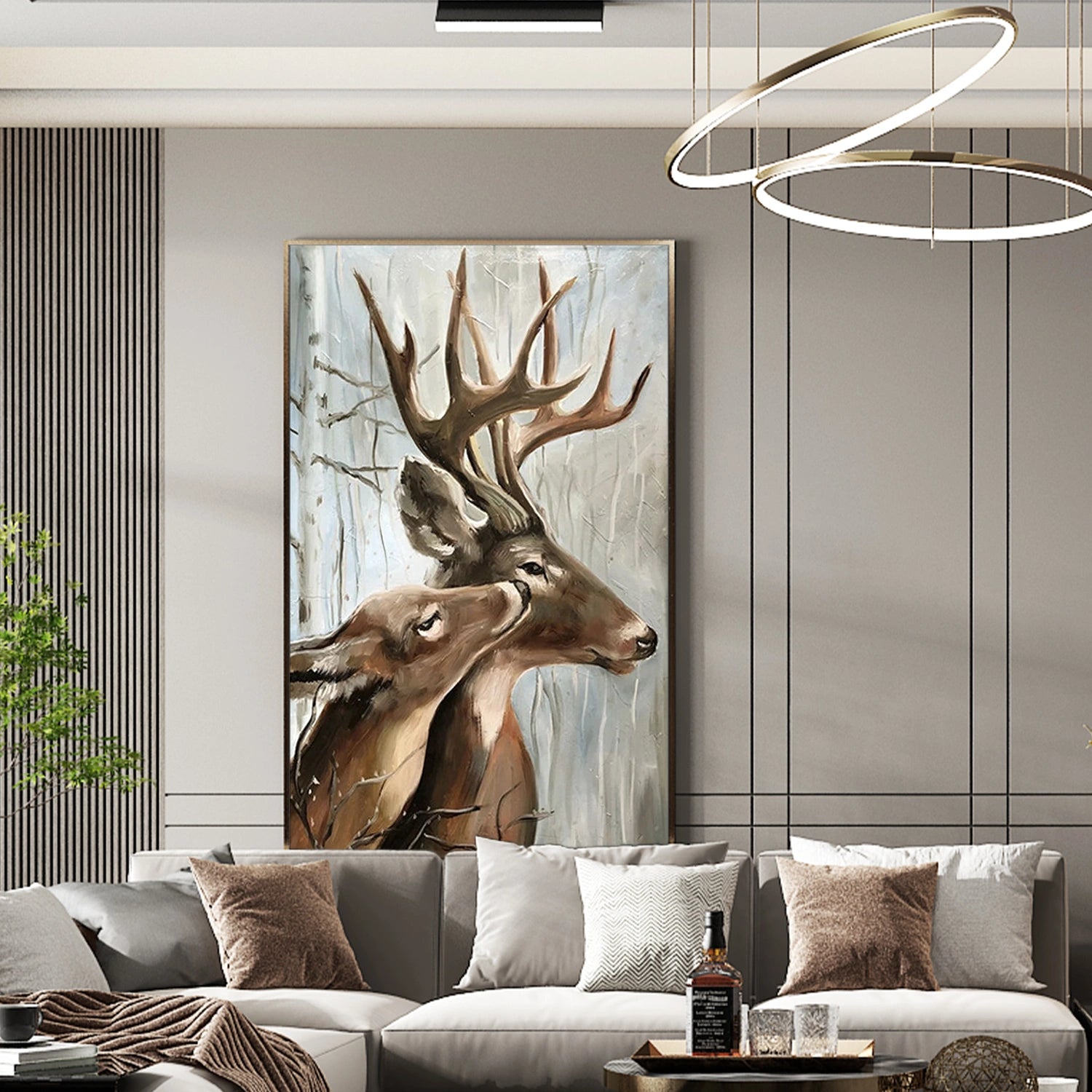 Abstract Animal Rangifer tarandus Wall Art #AC054