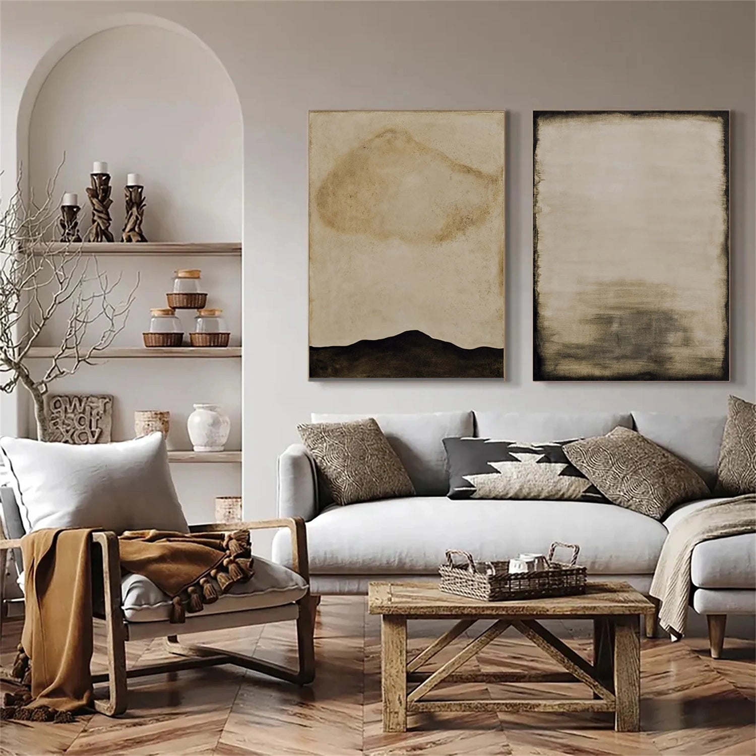 Wabi Sabi Canvas Art Set of 2 #WS058