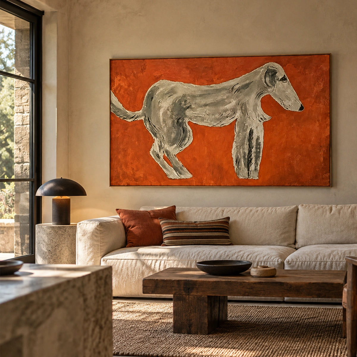 Abstract Animal Dog Wall Art #AC155