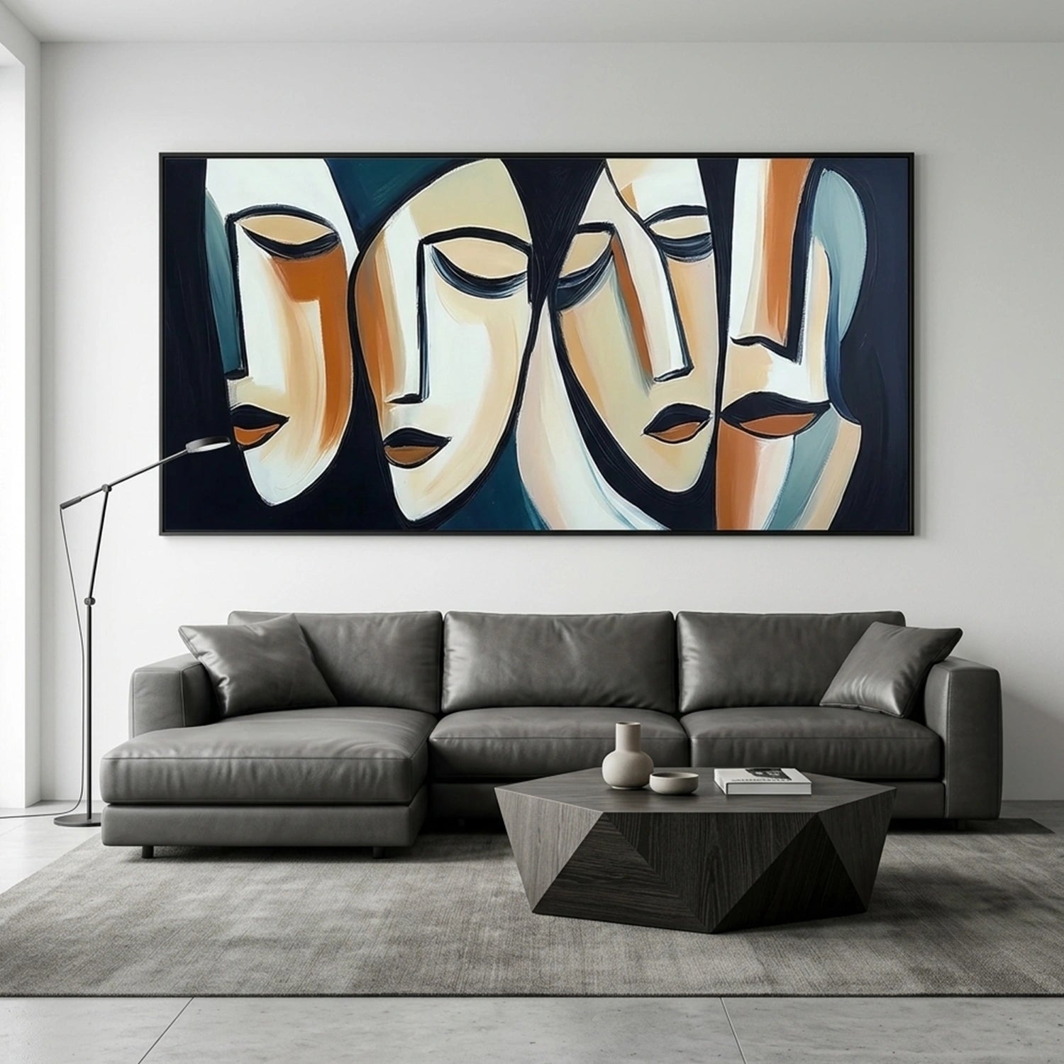 Abstract Portrait Canvas Art #AE144