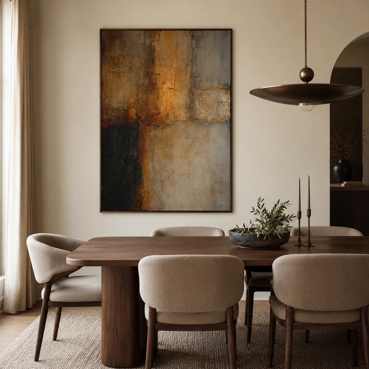Wabi Sabi Textured Canvas Art #WS139