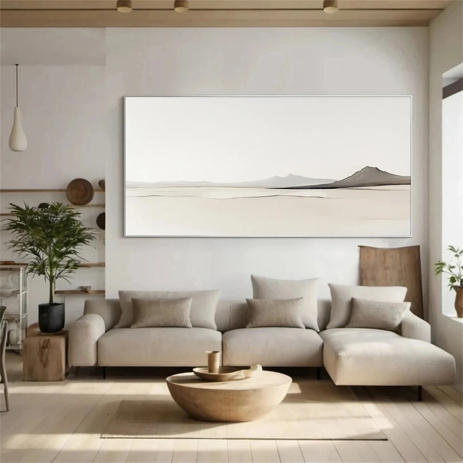 White Minimalist Canvas Art #MT151