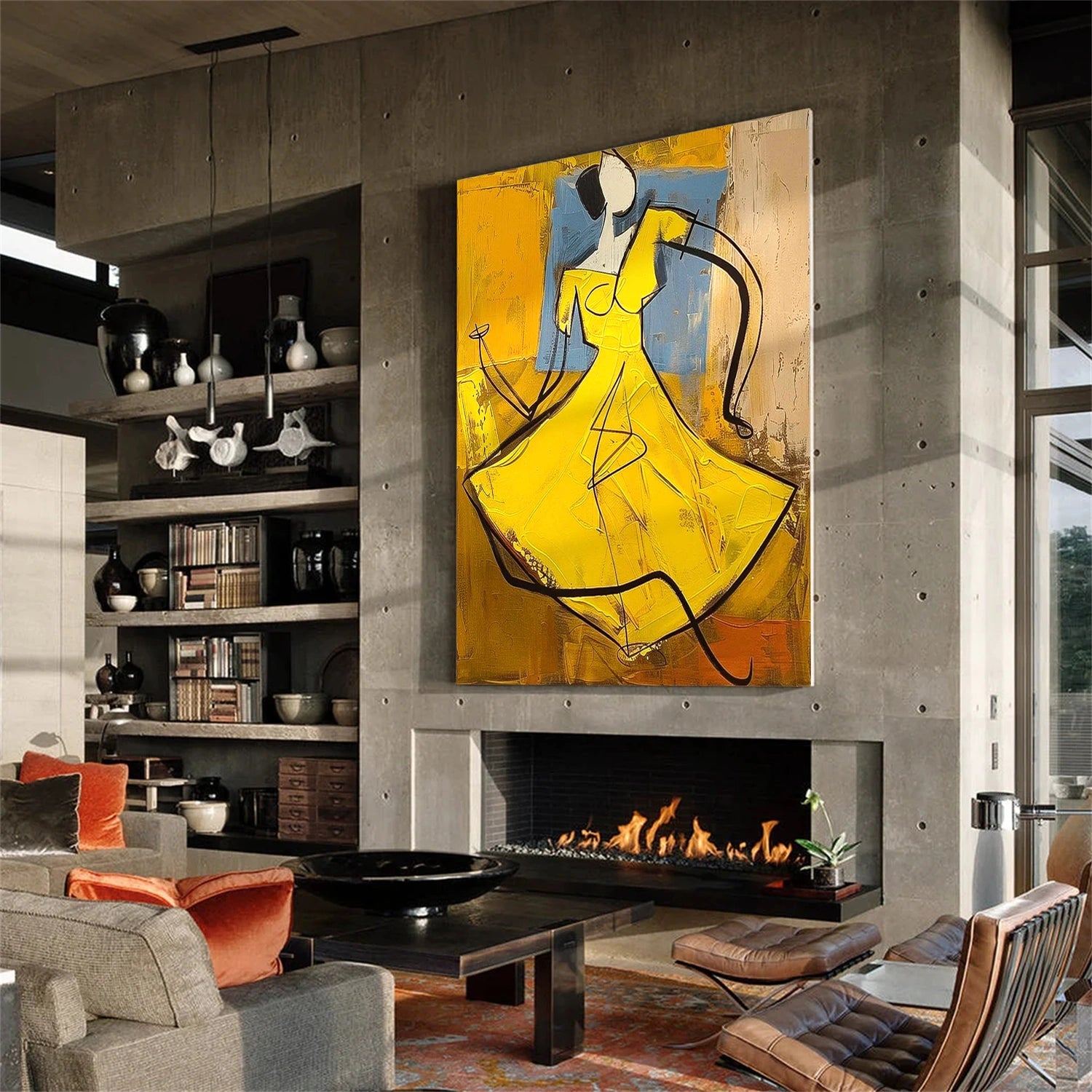 Abstract Portrait Canvas Art #AE082