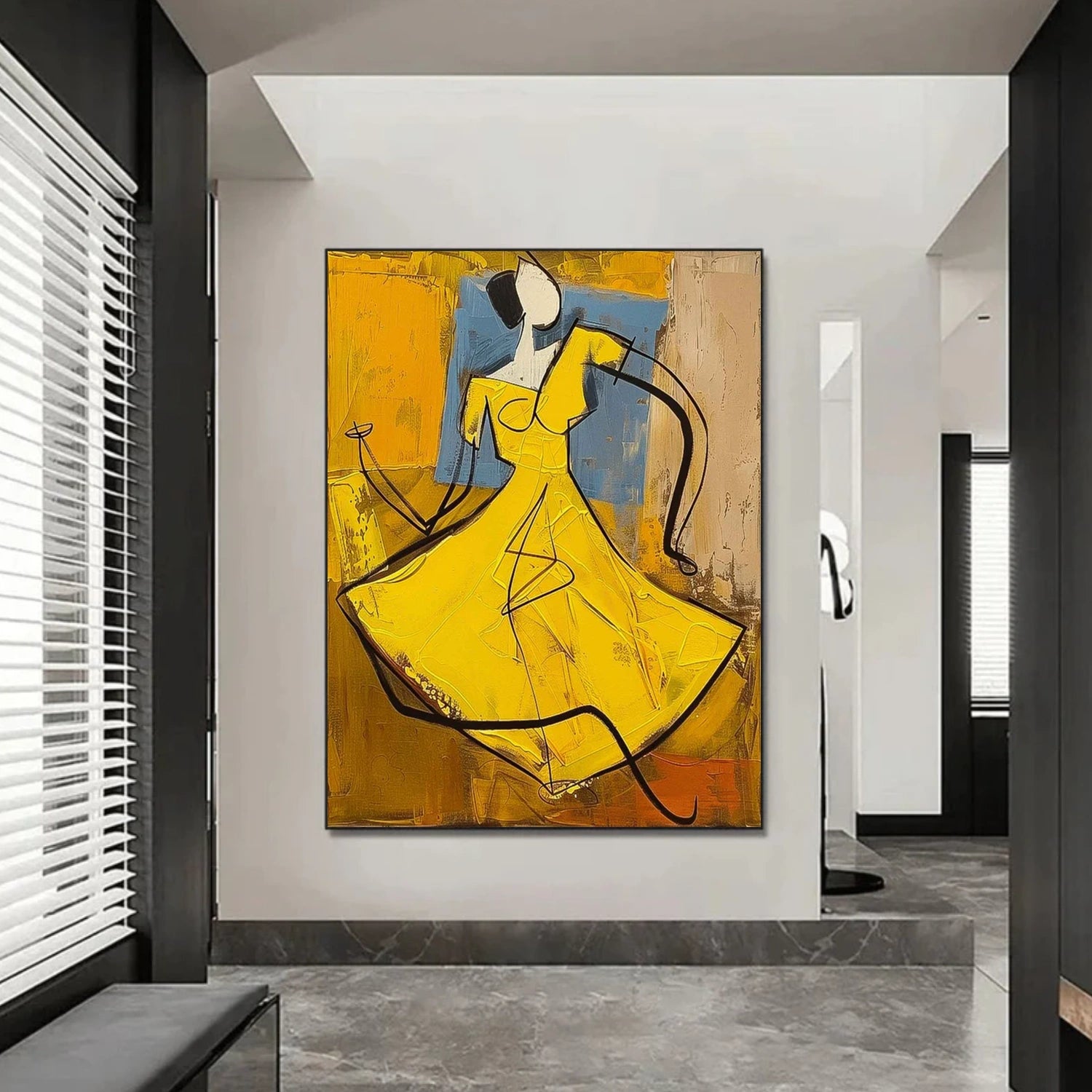 Abstract Portrait Canvas Art #AE082