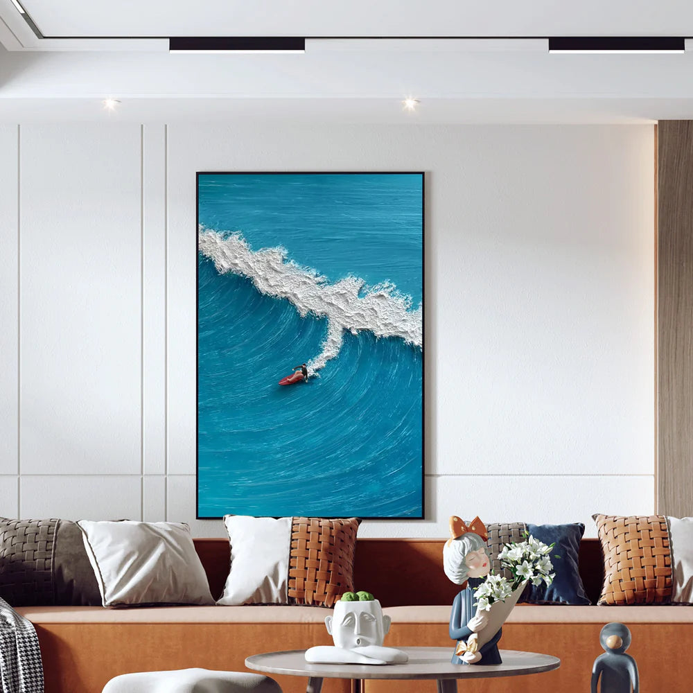 Surfing Sport Textured Wall Art #MS028