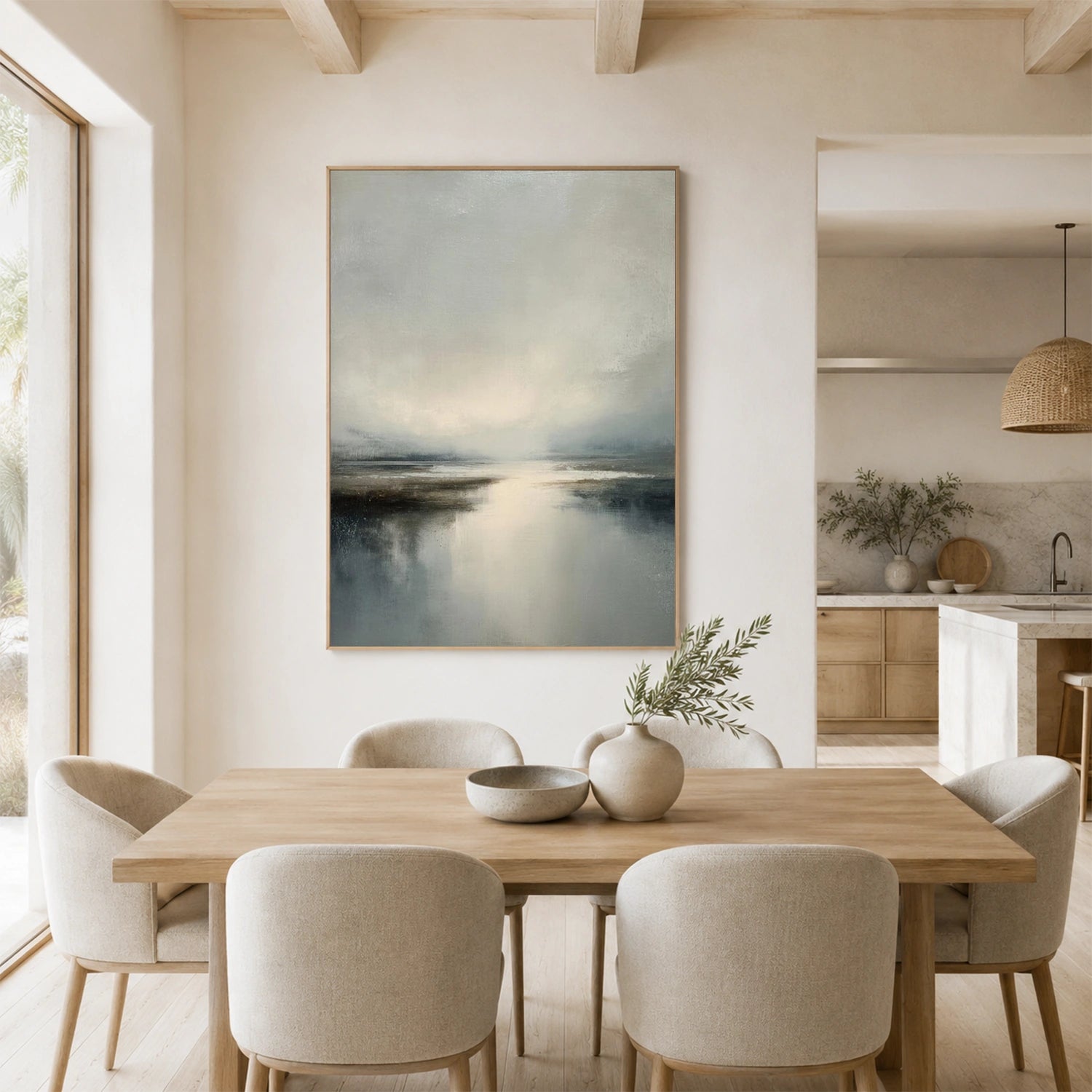 Ocean And Sky Abstract Wall Art #OS194