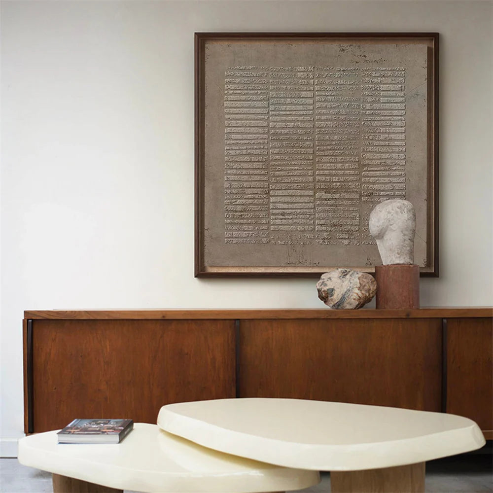 Brown Wabi Sabi Texture Canvas Art #WS003