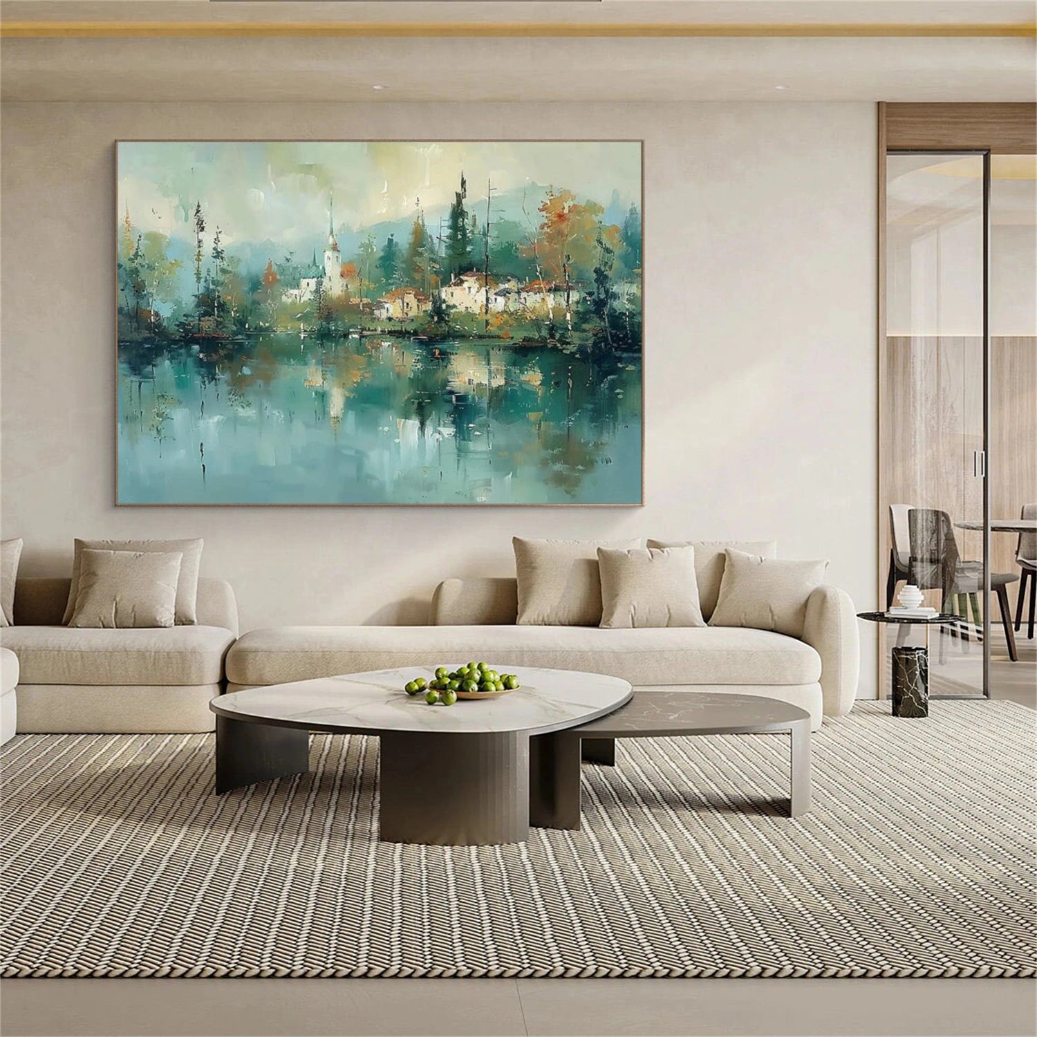 Ocean And Sky Abstract Wall Art #OS103