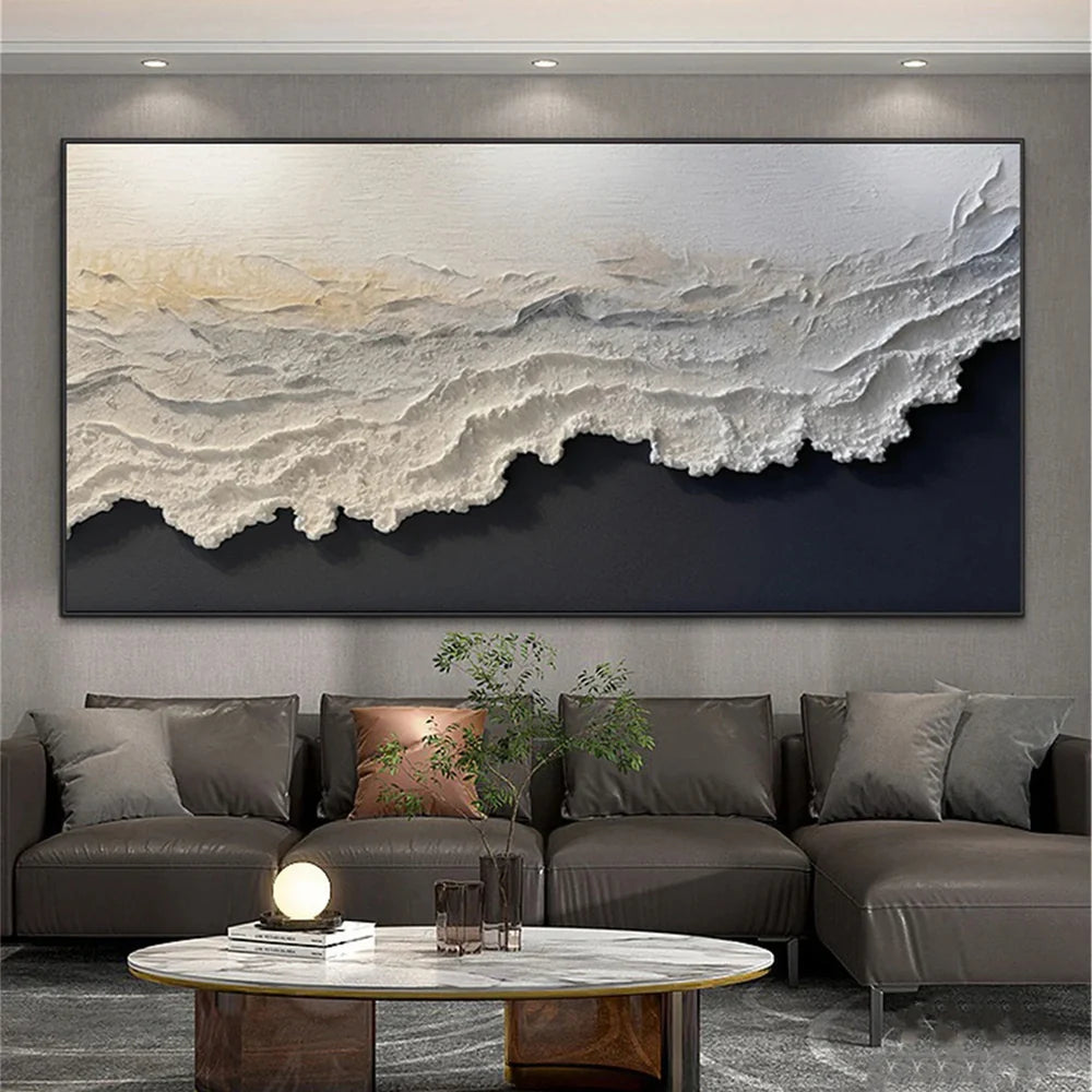 Ocean And Sky Textured Painting Canvas #OS025