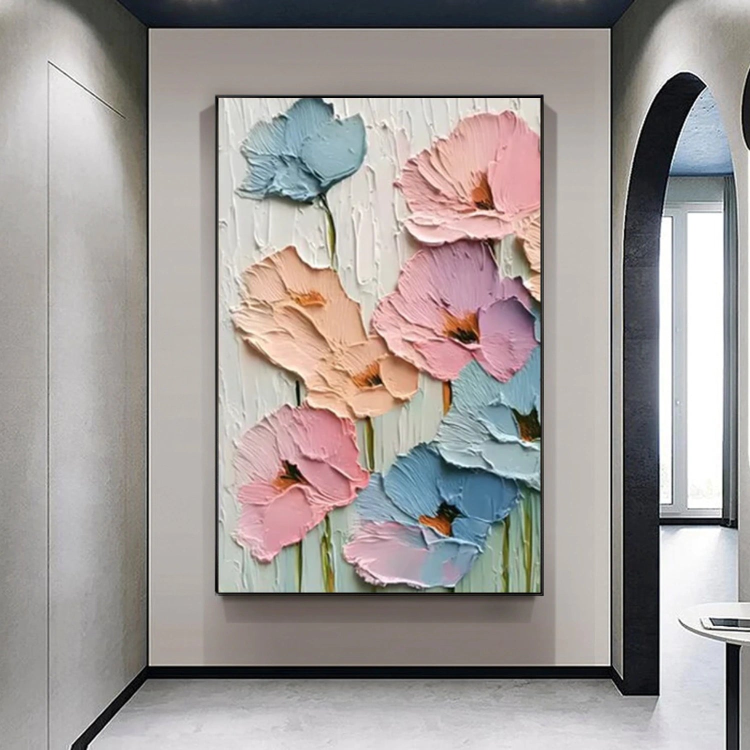 Flower Abstract Textured Wall Art #FP127