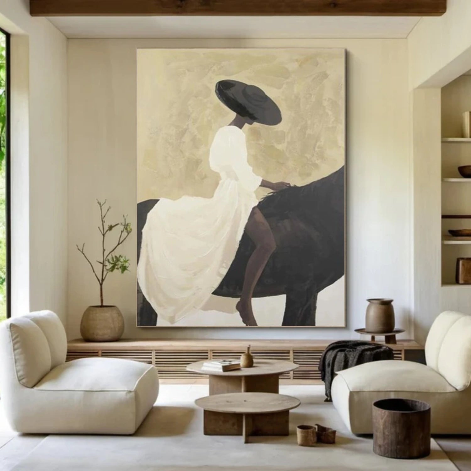 Abstract Portrait Canvas Art #AE069