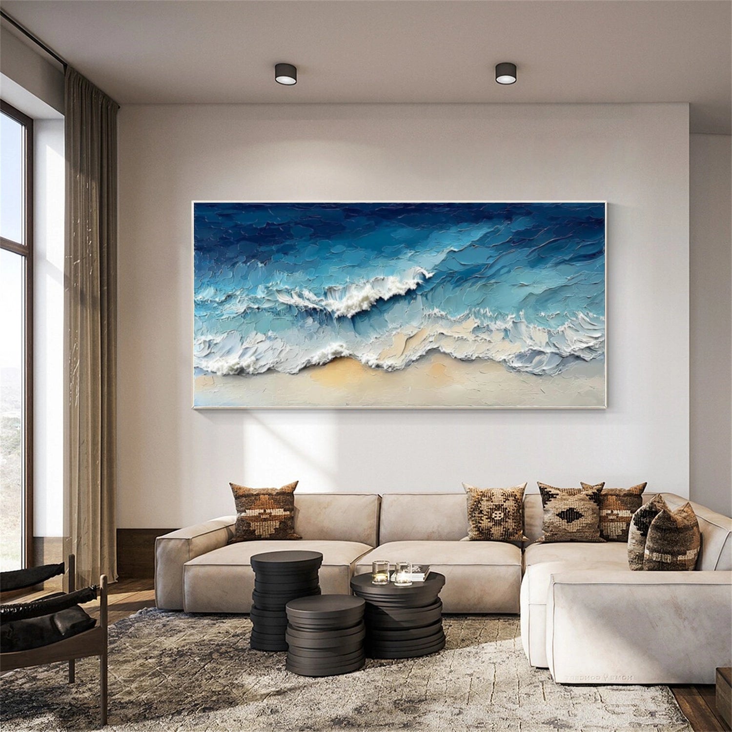 Ocean Abstract Textured Wall Art #OP050