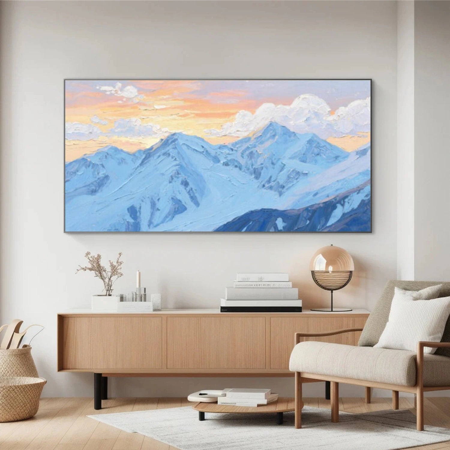 Abstract Mountain Canvas Art #MO044