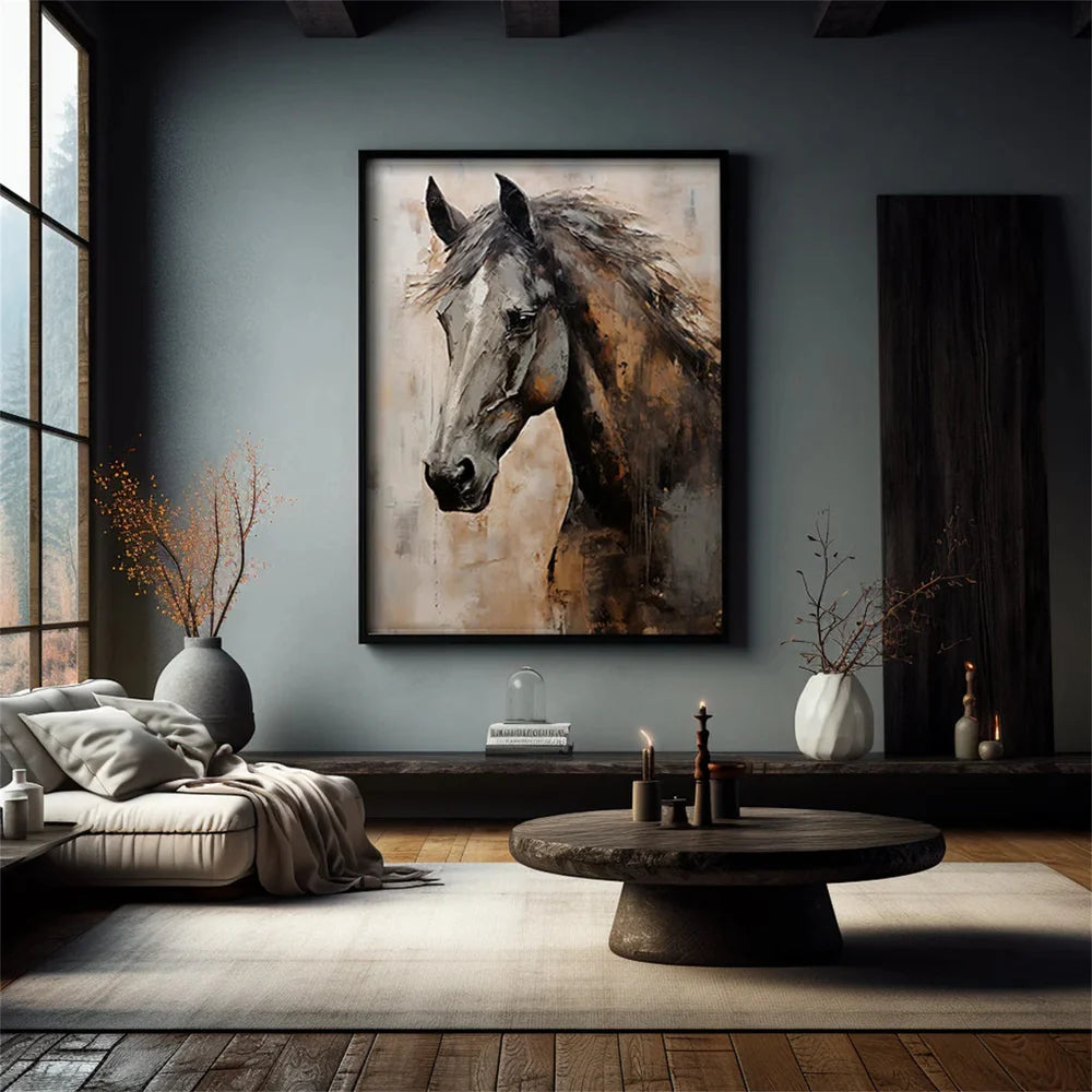 Animal Textured Canvas Art Painting #AC022
