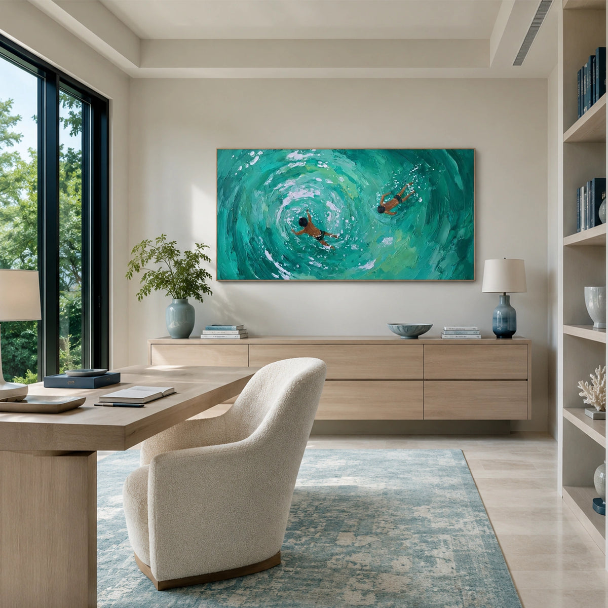 Swimming Sports Textured Wall Art #MS135