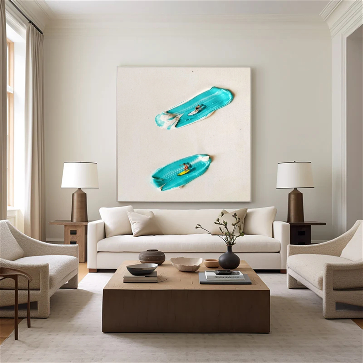 Surfing Sport Textured Wall Art #MS112