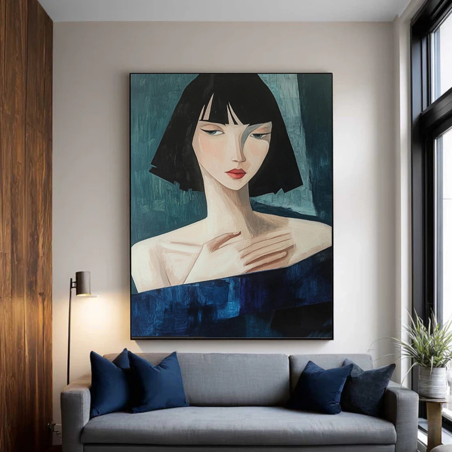 Abstract Portrait Canvas Art #AE111