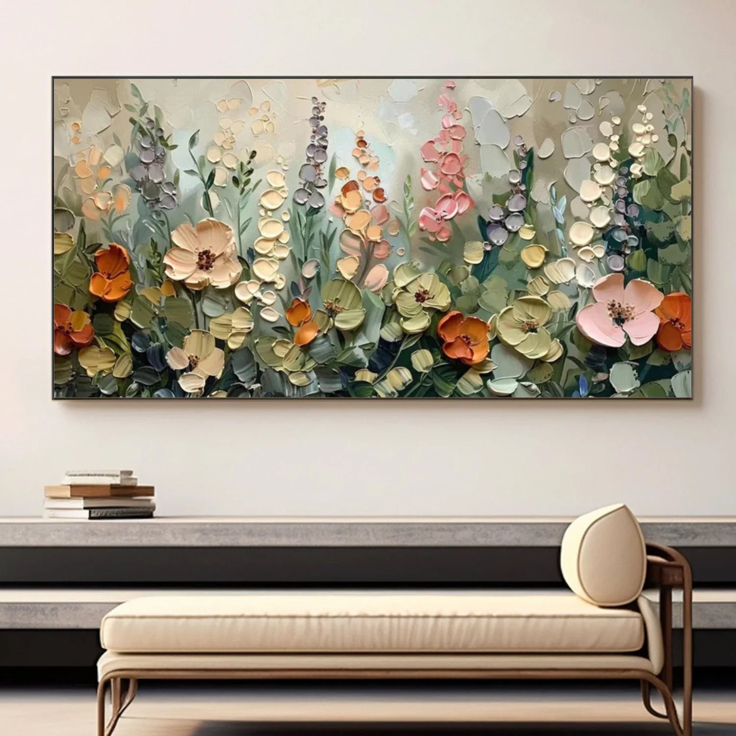 Colorful Flower Abstract Textured Wall Art #FP137