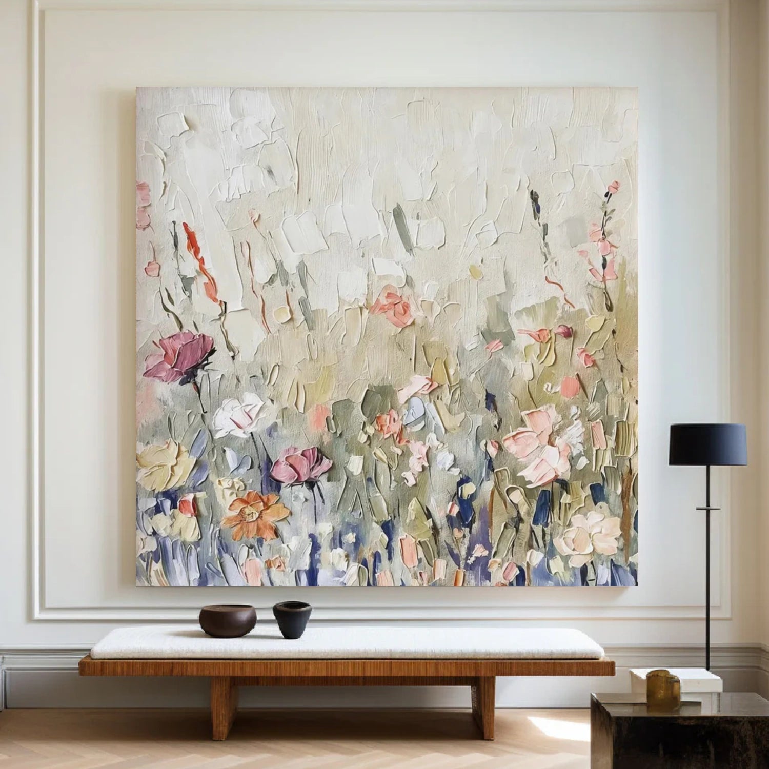 Colorful Flower Abstract Textured Wall Art #FP136