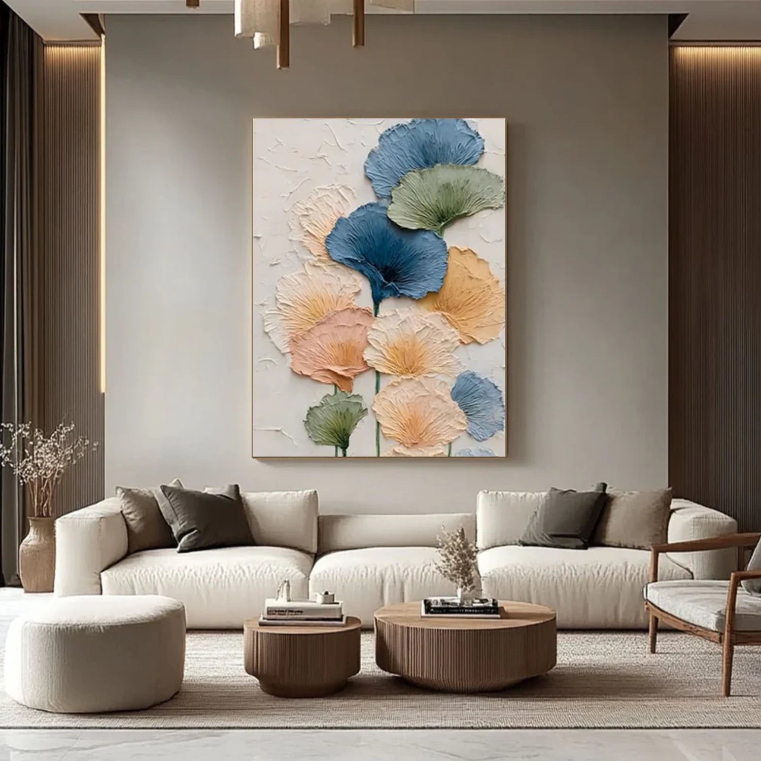 Flower Abstract Textured Wall Art #FP126