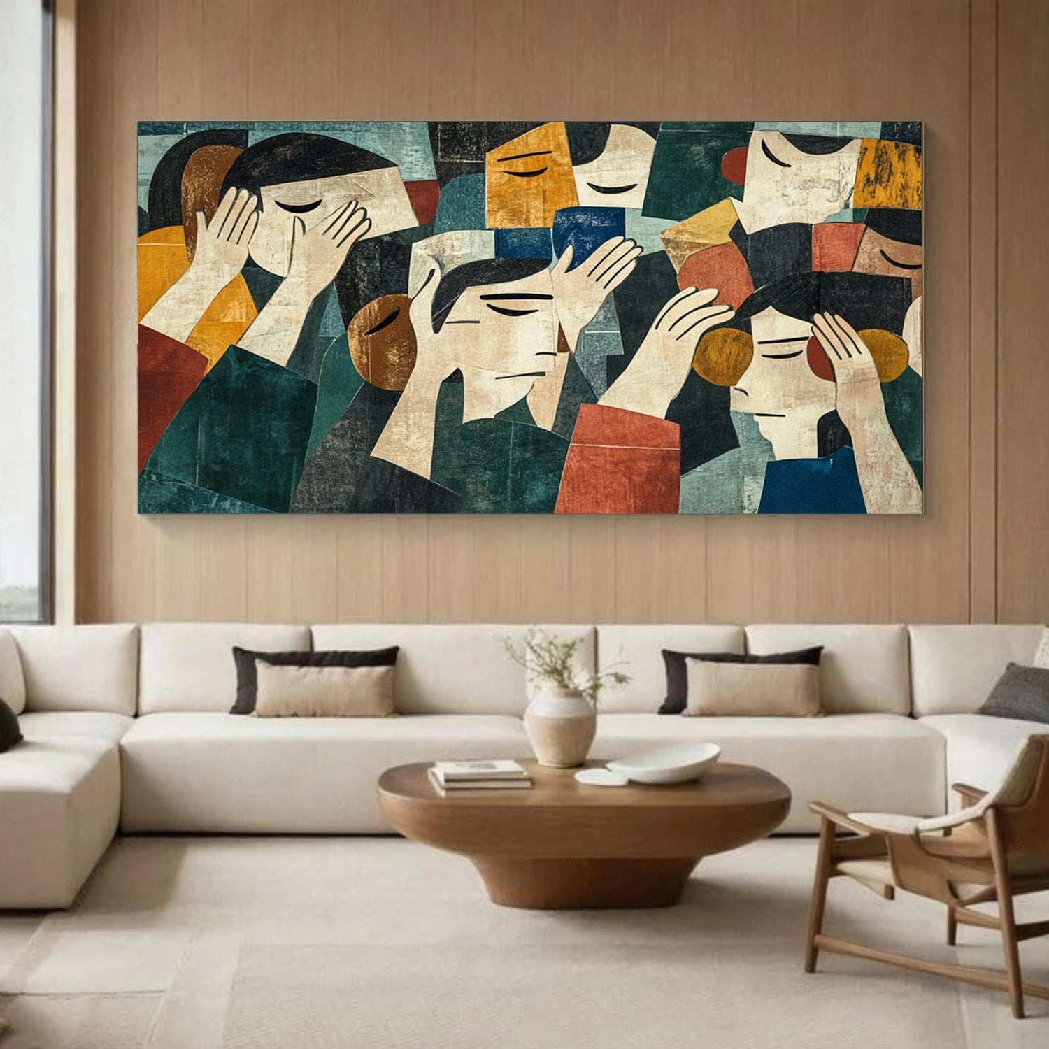 Abstract Portrait Canvas Art #AE120