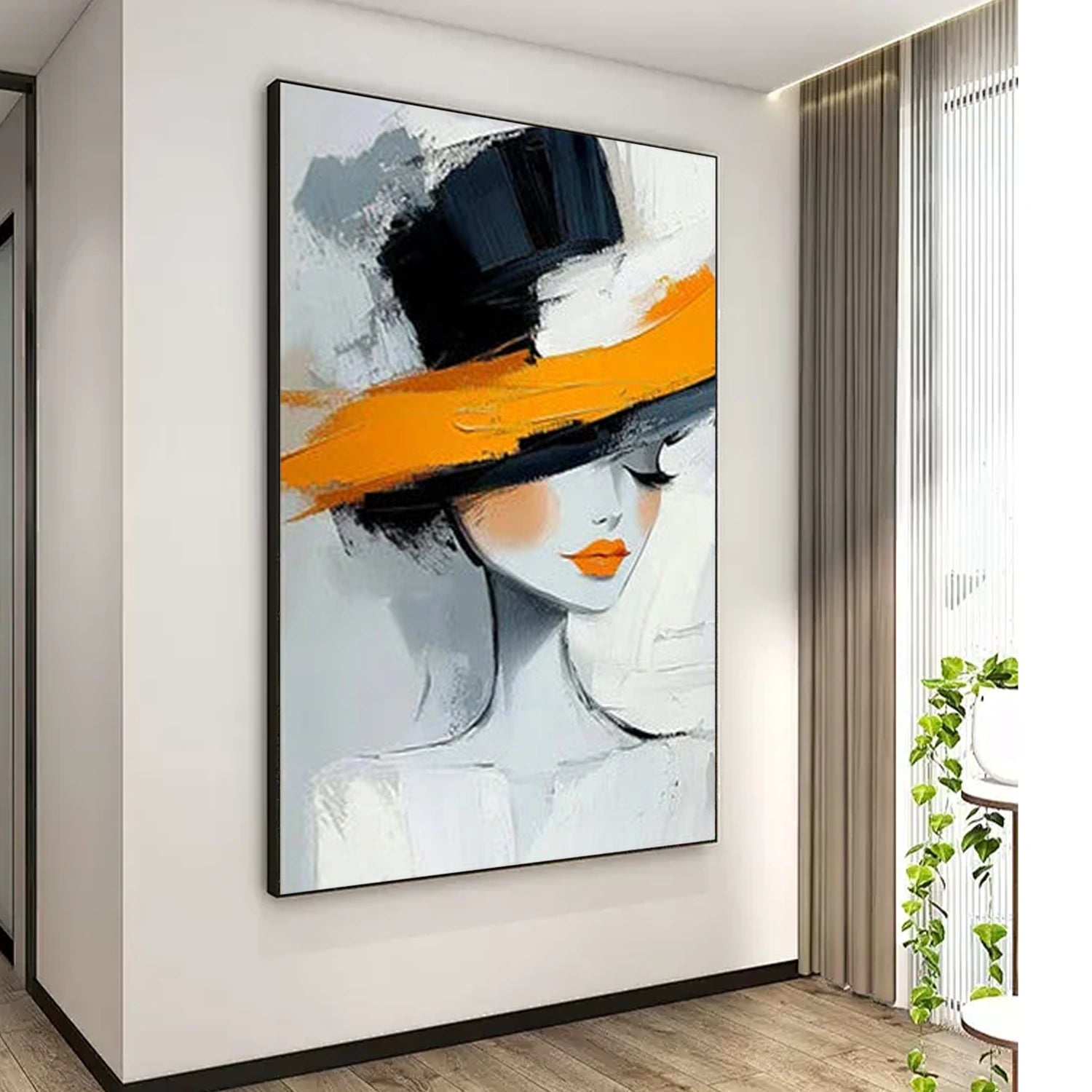 Abstract Portrait Canvas Art #AE083