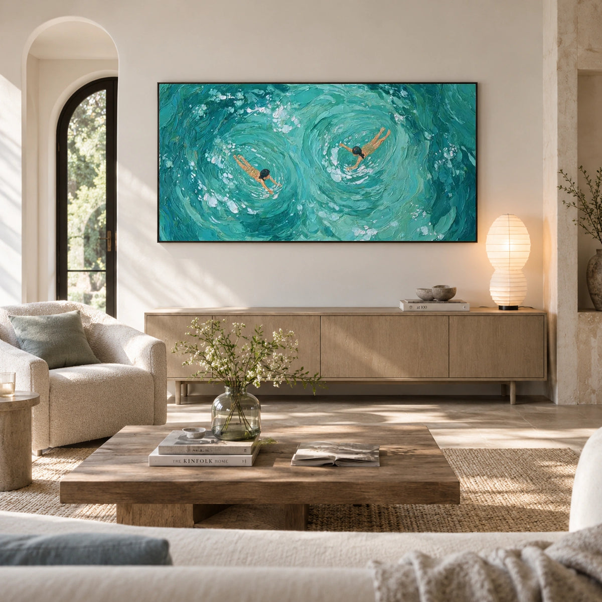 Swimming Sports Textured Wall Art #MS136
