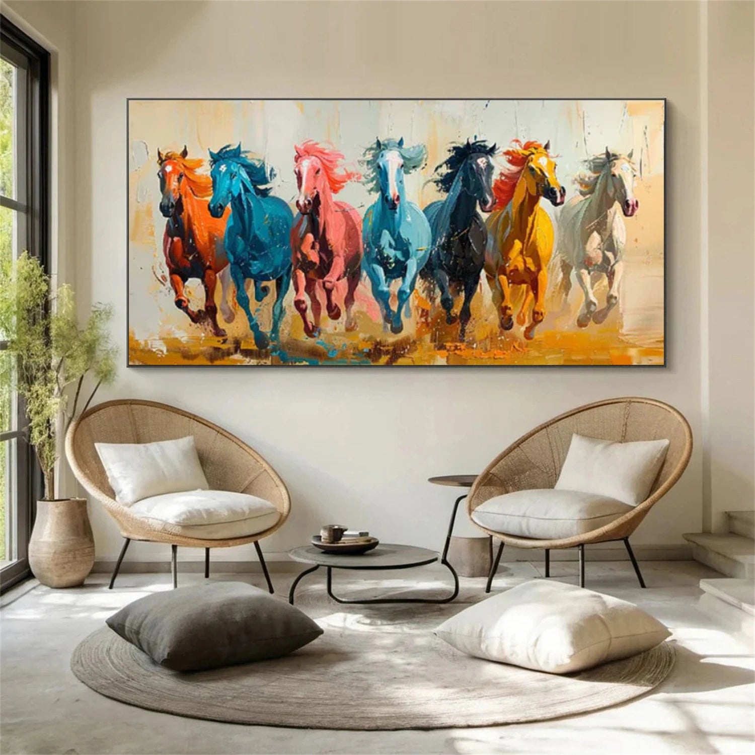 Abstract Animal Horse Wall Art #AC096