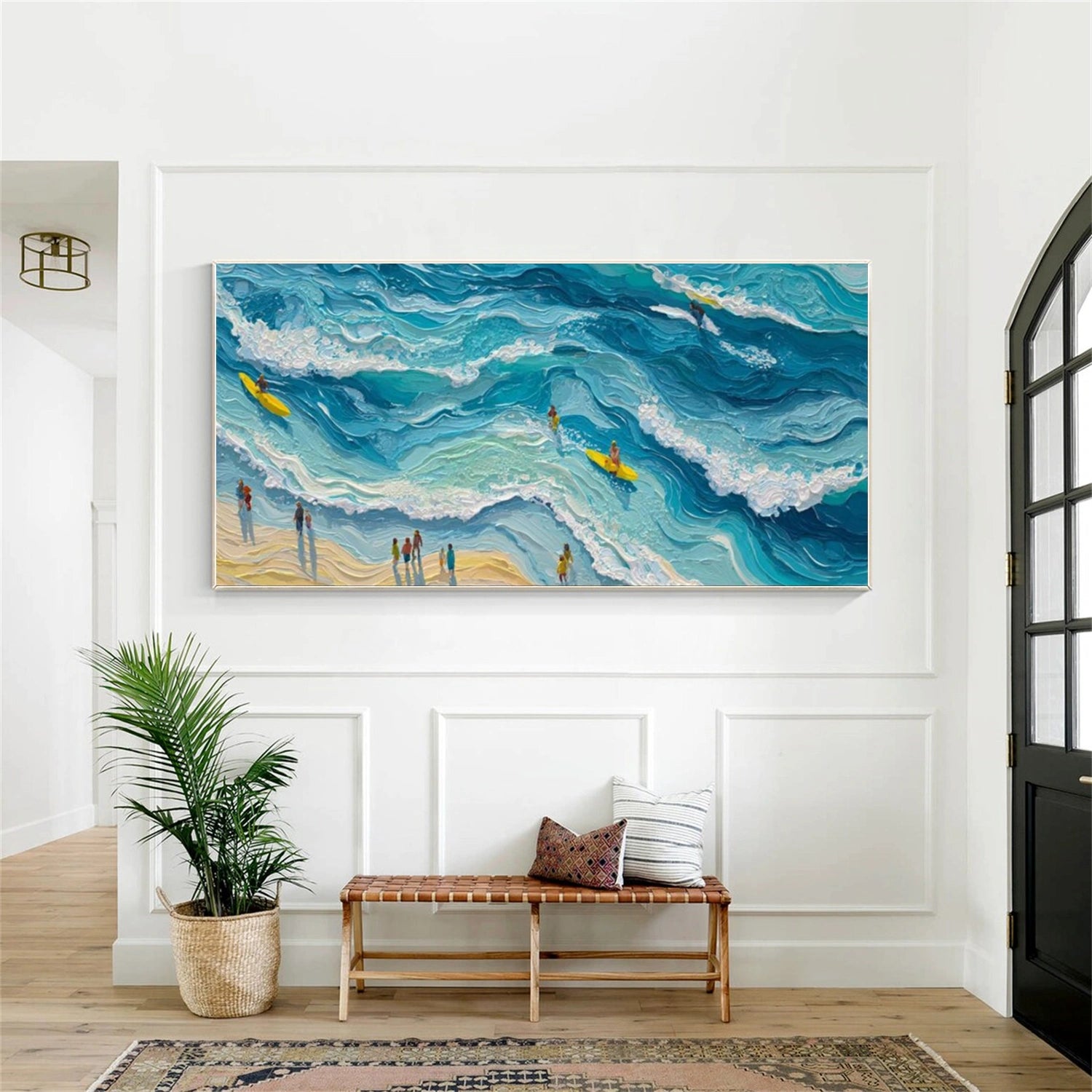 Surfing Sport Textured Wall Art #MS096