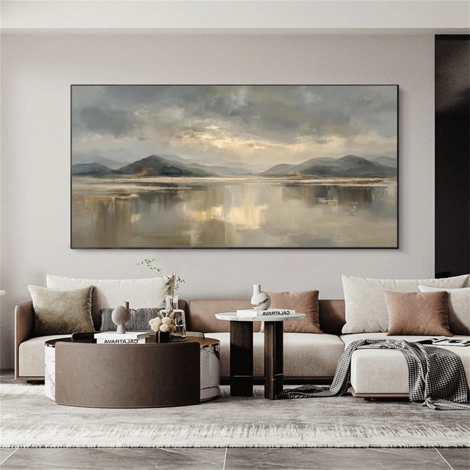 Ocean And Sky Abstract Wall Art #OS138