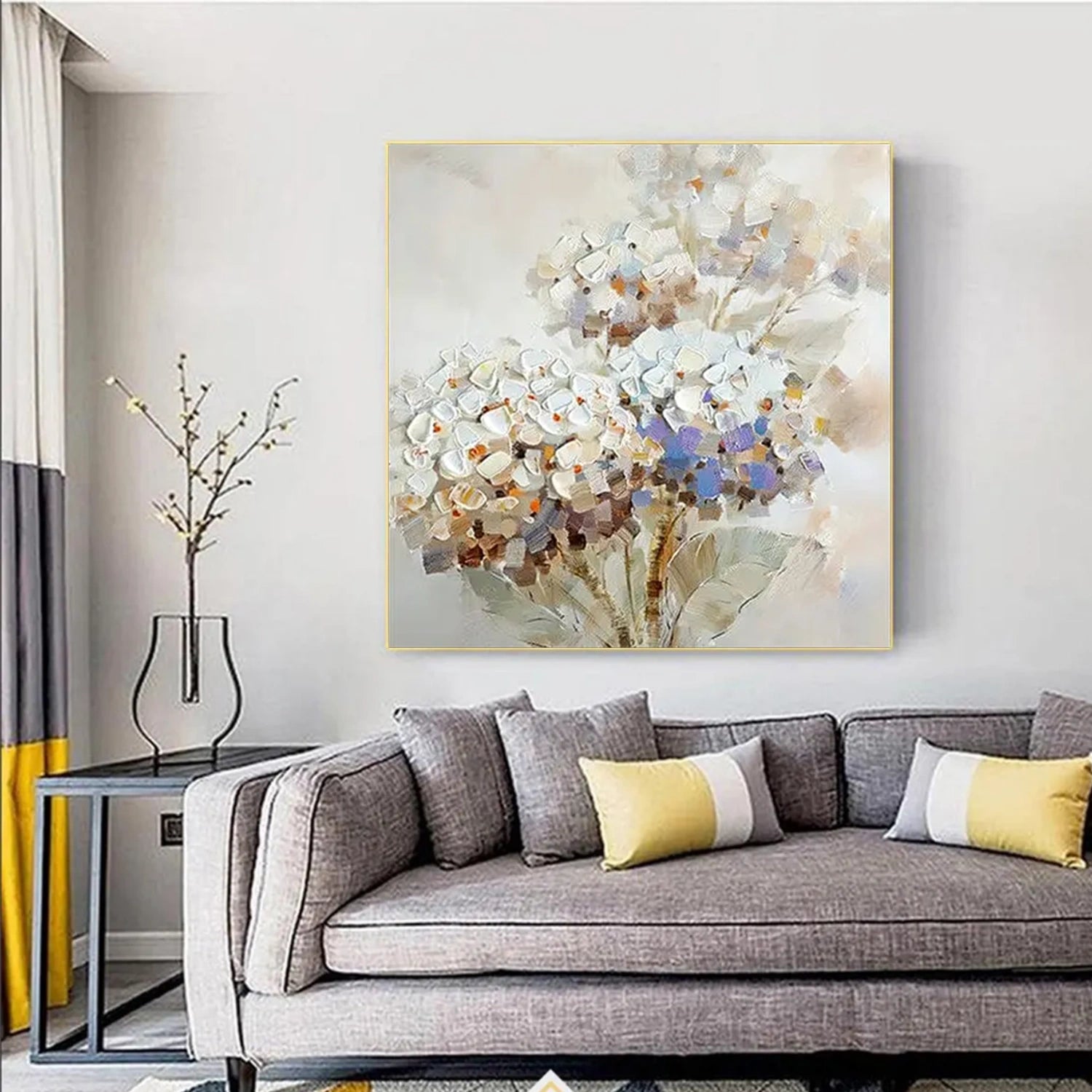Flower Abstract Textured Wall Art #FP117