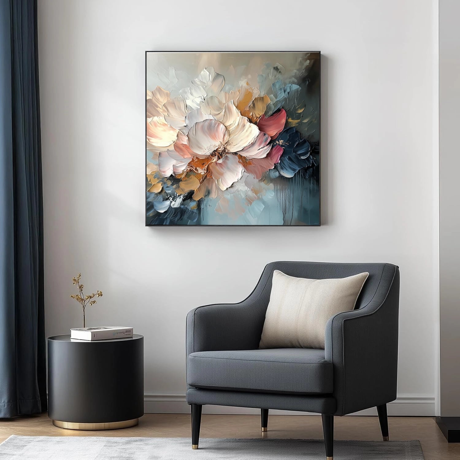 Flower Abstract Textured Wall Art #FP190