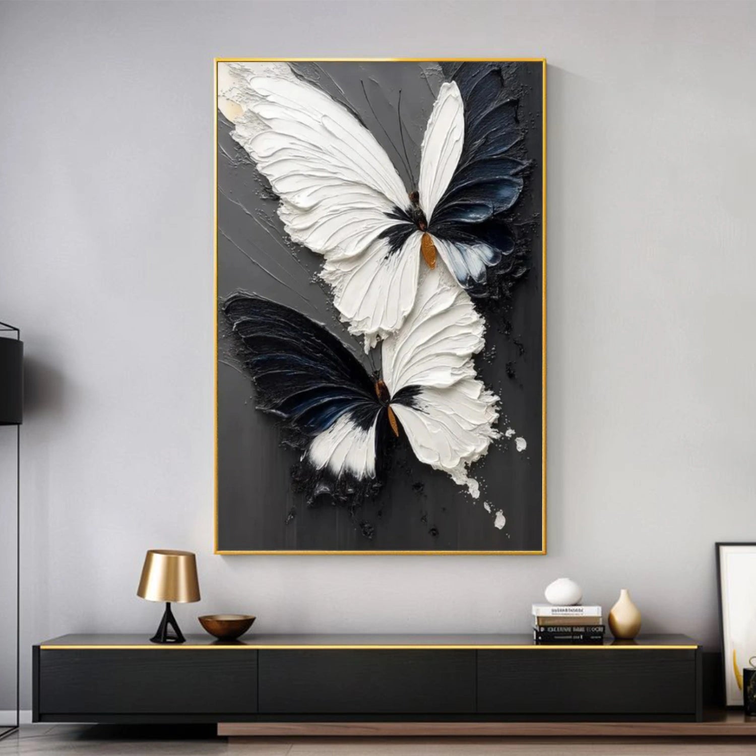 Abstract Animal Butterfly Textured Wall Art #AC116