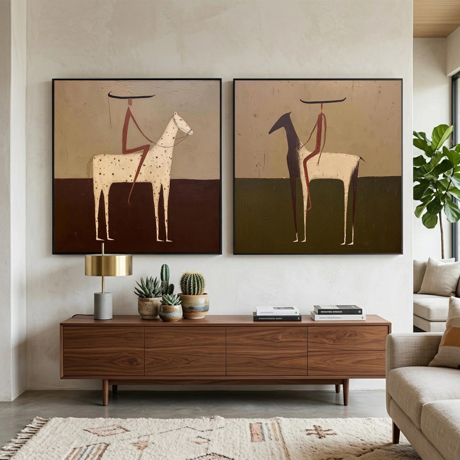 Vintage Americana Art Set of 2 #VT078