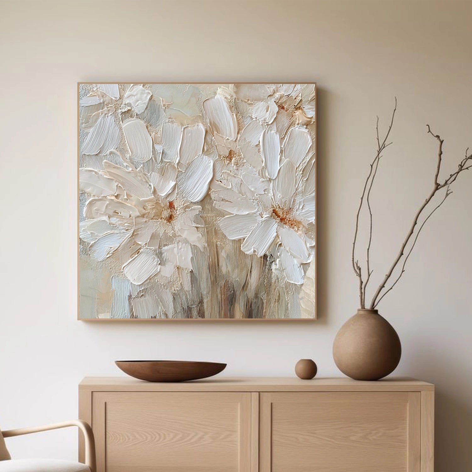 Flower Abstract Textured Wall Art #FP180