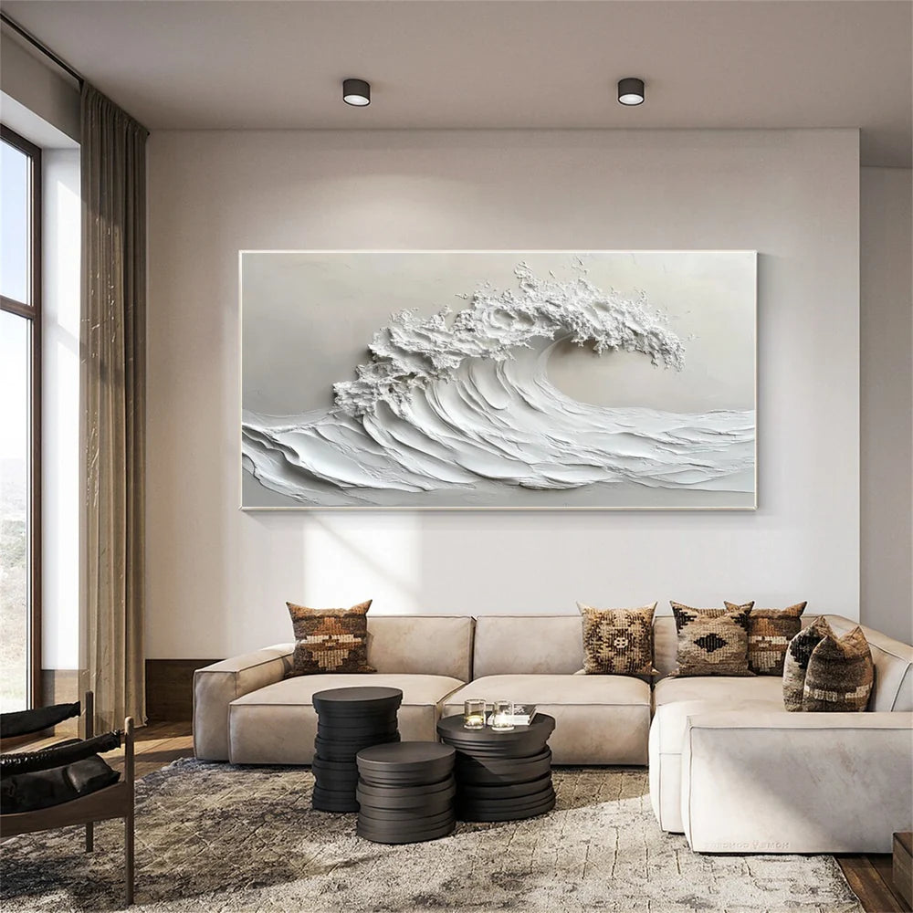 Ocean And Sky Textured Painting Canvas #OS038