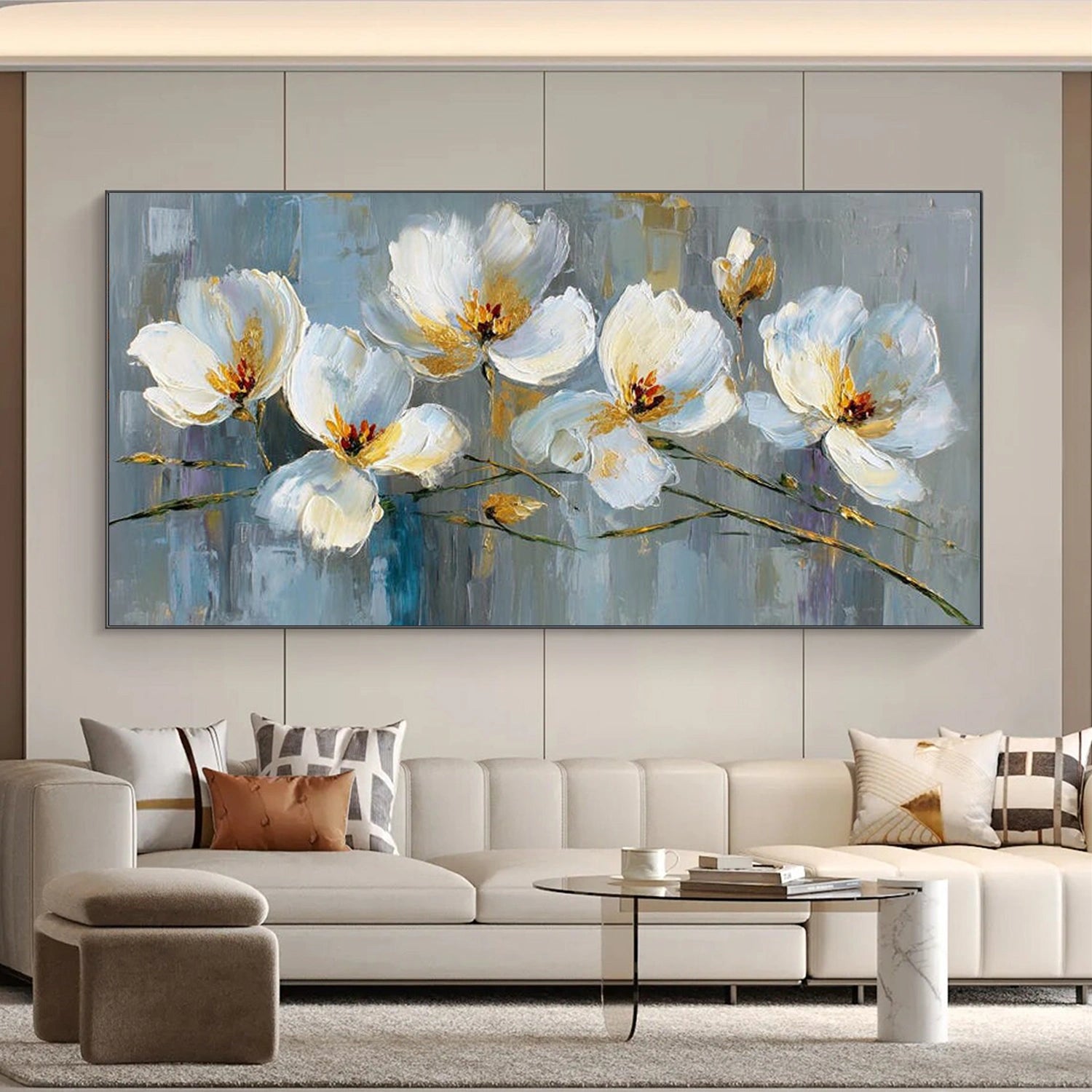 Flower Abstract Textured Wall Art #FP186