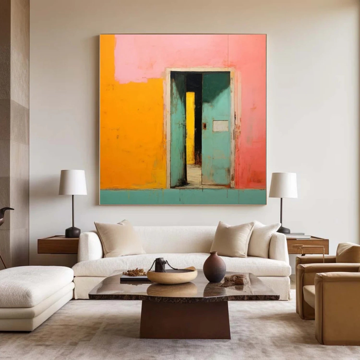 Abstract Canvas Wall Art #AP290