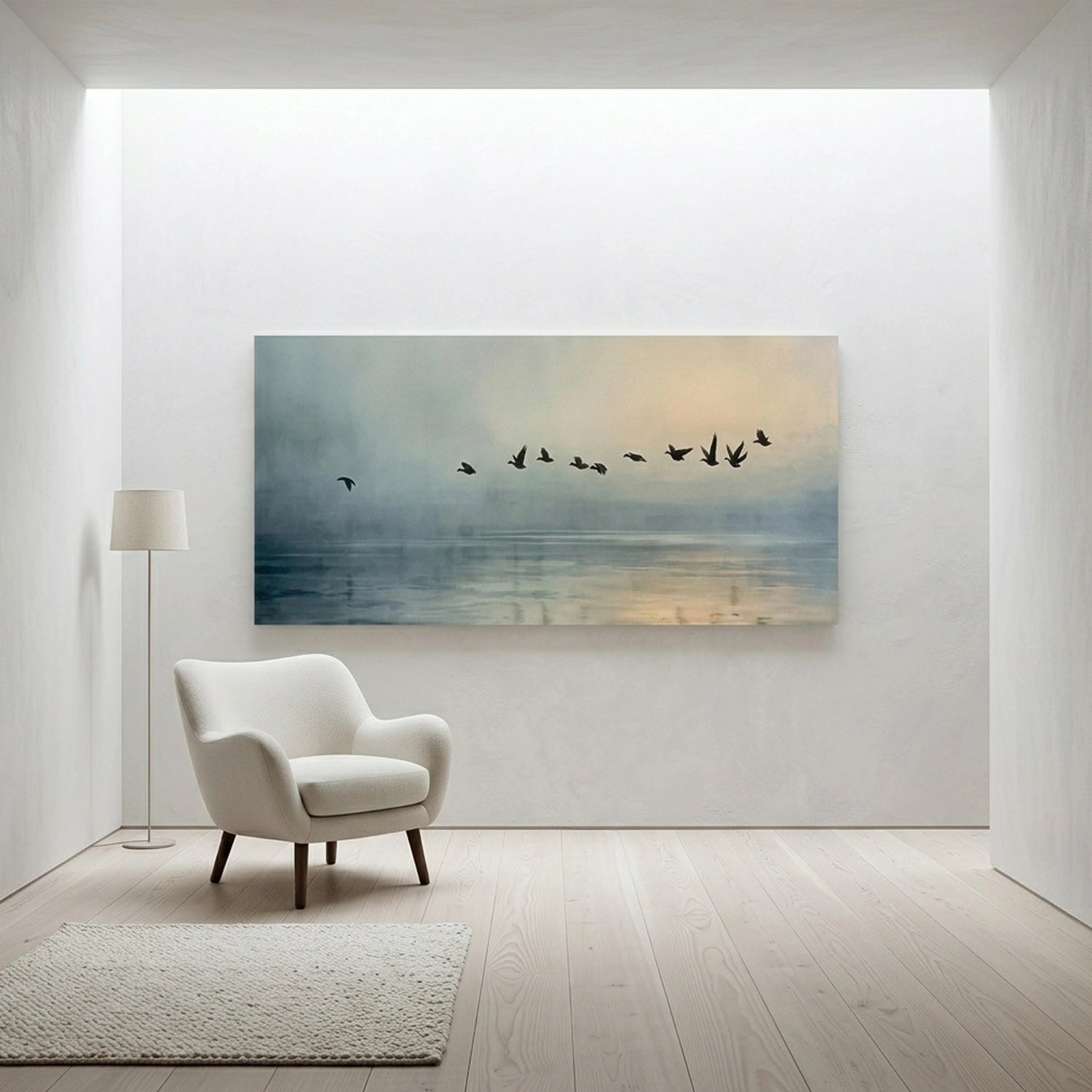 Ocean And Sky Abstract Wall Art #OS163