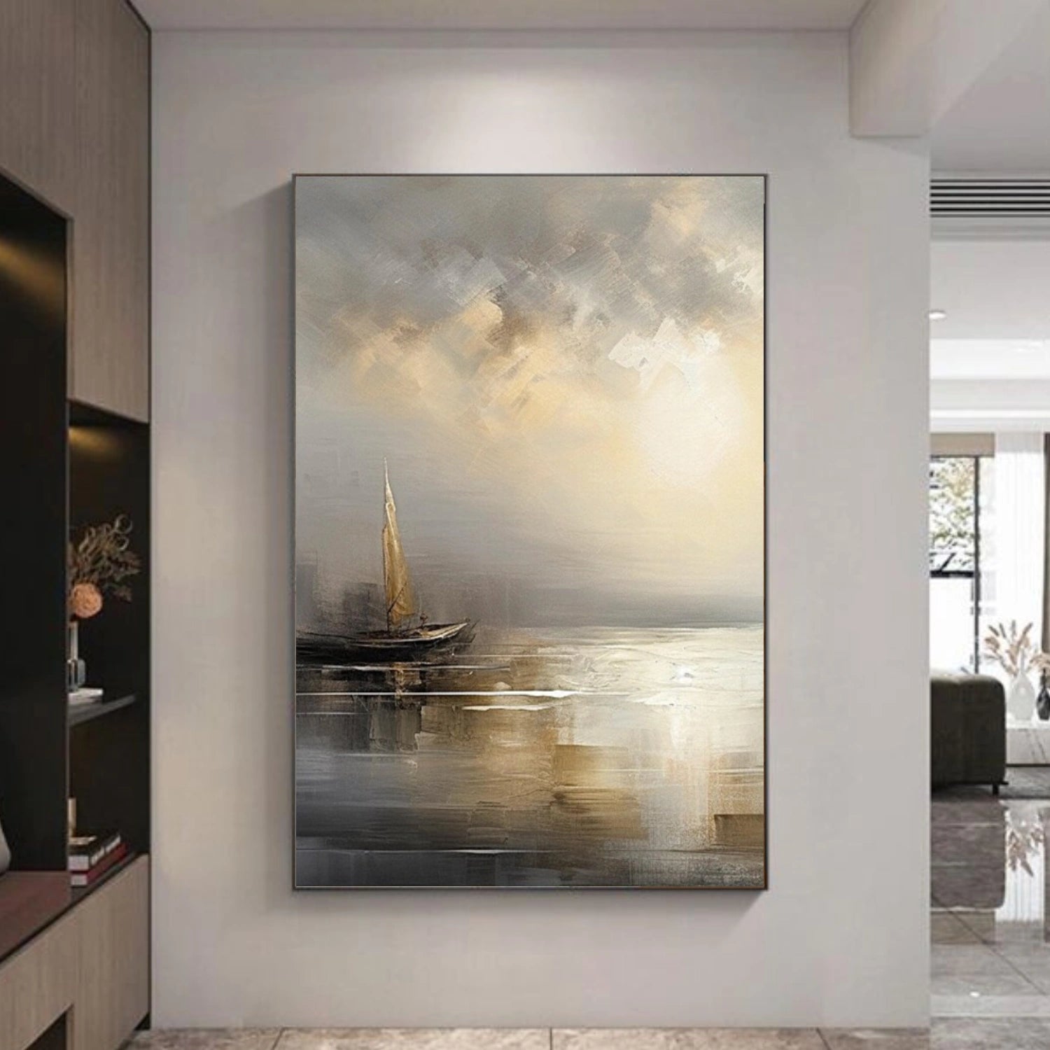 Ocean And Sky Abstract Wall Art #OS079