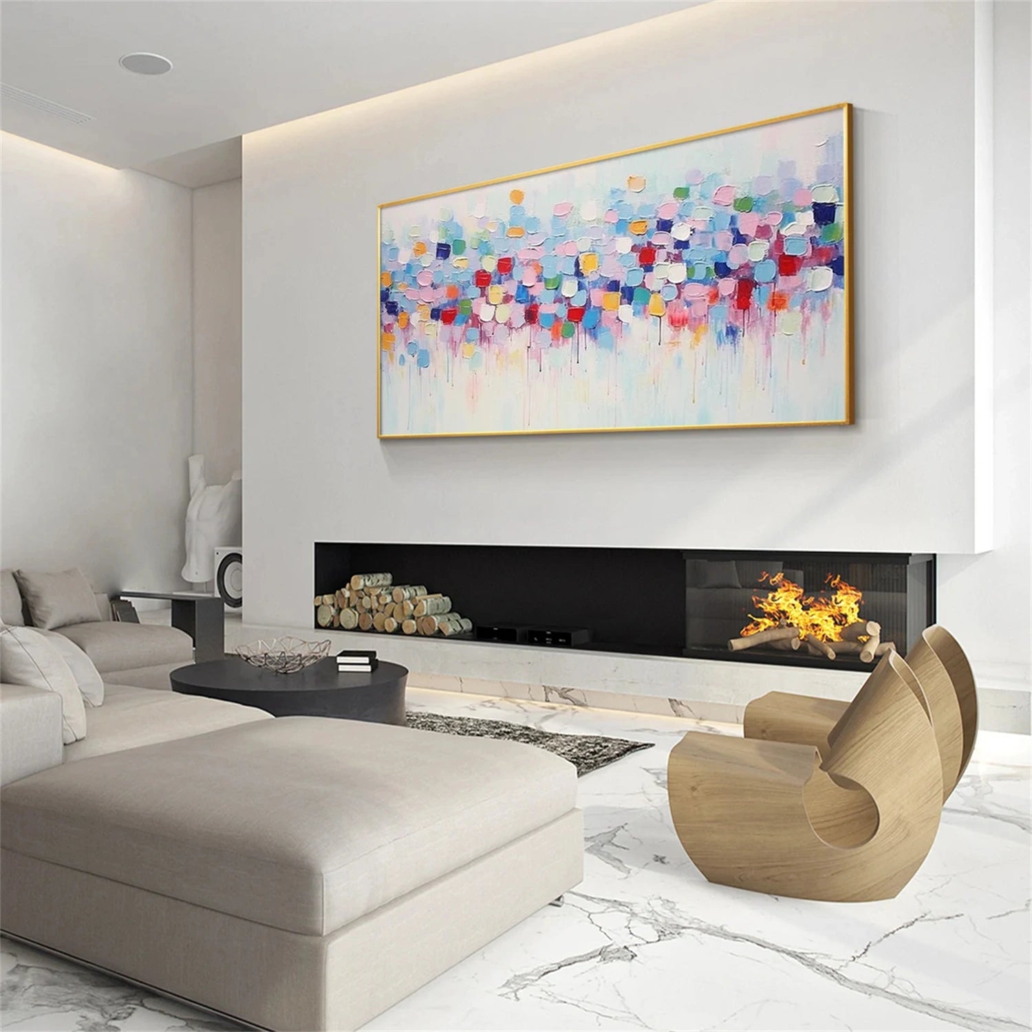 Colorful Abstract Painting Canvas #AP081