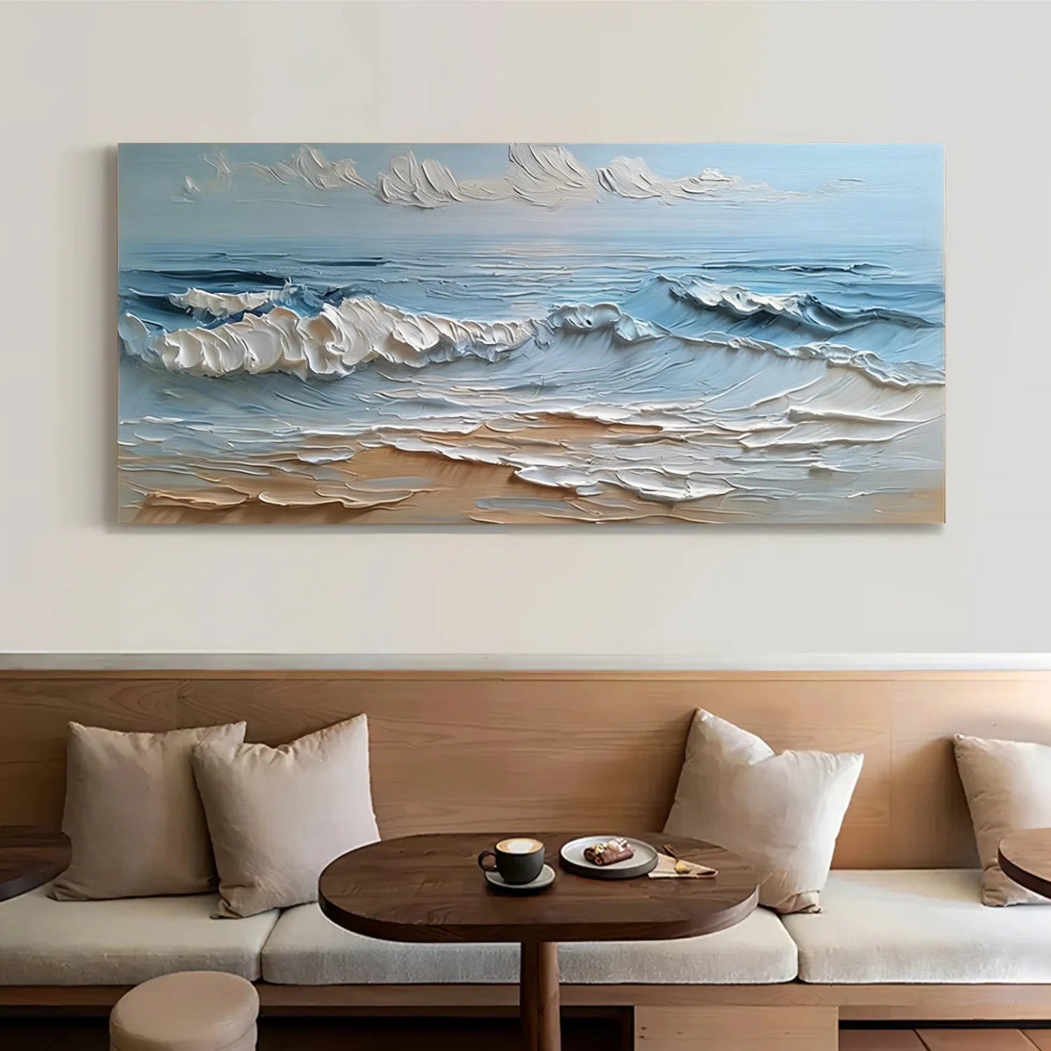 Ocean And Sky Abstract Textured Wall Art #OS154