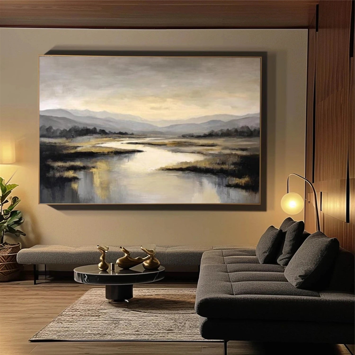 Ocean And Sky Abstract Wall Art #OS139