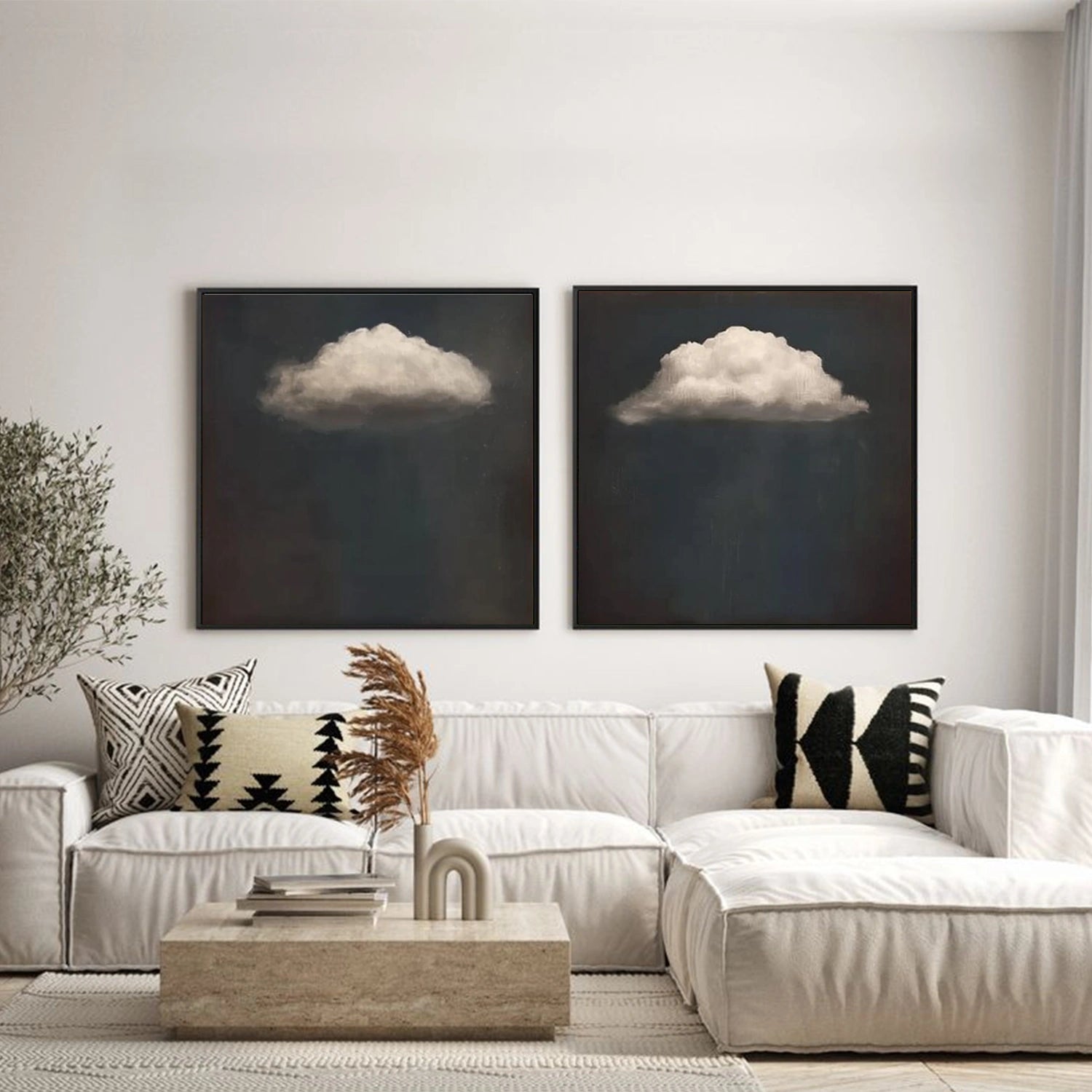 Ocean And Sky Abstract Wall Art Set of 2 #OS086