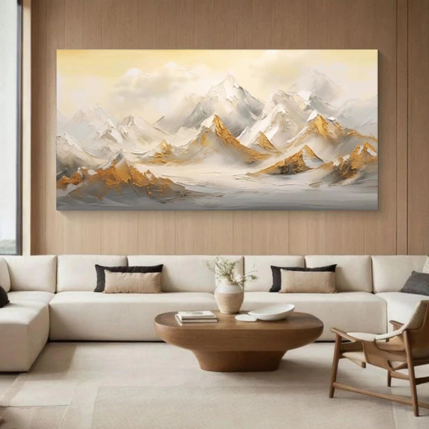 Abstract Mountain Textured Canvas Art #MO049