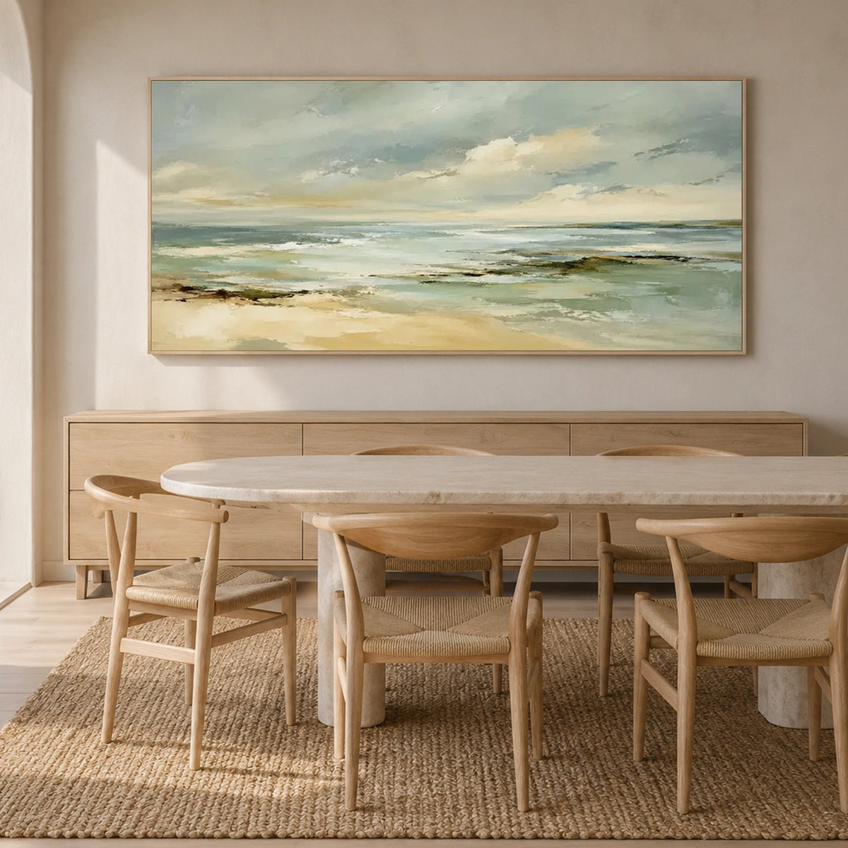 Ocean And Sky Abstract Textured Wall Art #OS201