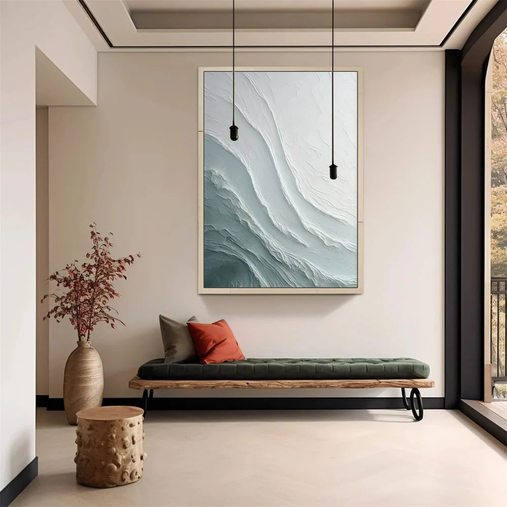 Ocean And Sky Textured Painting Canvas #OS028